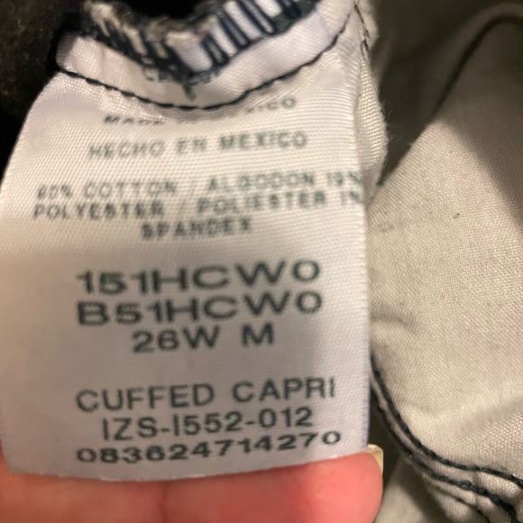 Lee Rider Capri Black Jeans Size 26w - Picture 10 of 10